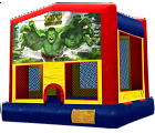 HULK 2 IN 1 MODULE BOUNCE HOUSE - basketball hoop included